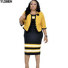 2 Piece Set African Dresses Jacket Tops And Dress New Arrival