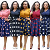 2019 new summer elegent fashion style african women printing plus size dress L-3XL